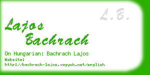 lajos bachrach business card